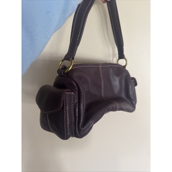 Fossil Classic 75082 Shoulder Hobo bag Vintage Purple Leather NWOT - Picture 4 of 6
